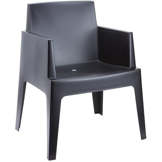 Chaise design PLEMO noire en matière plastique
