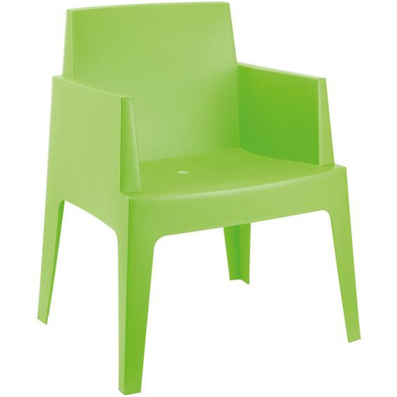 Chaise design PLEMO verte en matière plastique