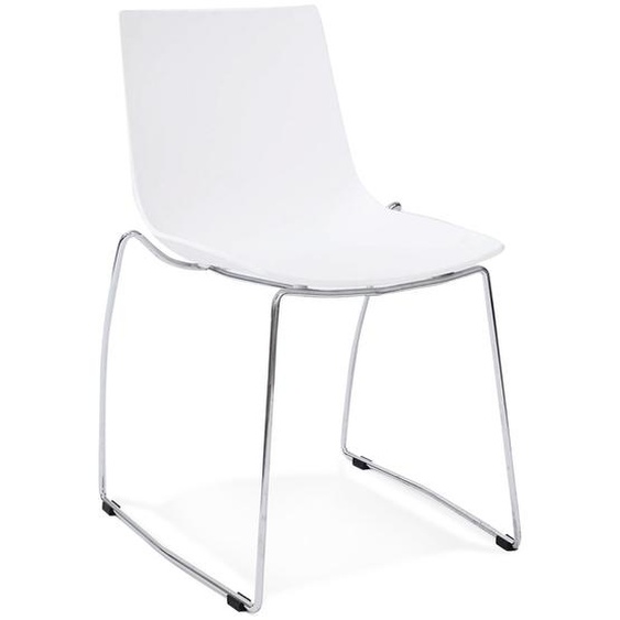 Chaise design TRENO blanche en matière plastique