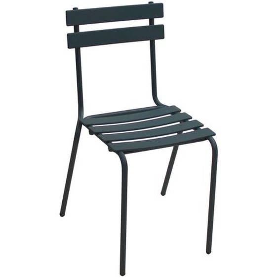 Chaise d’extérieur Eden en métal sans accoudoir – Bleu Acapulco