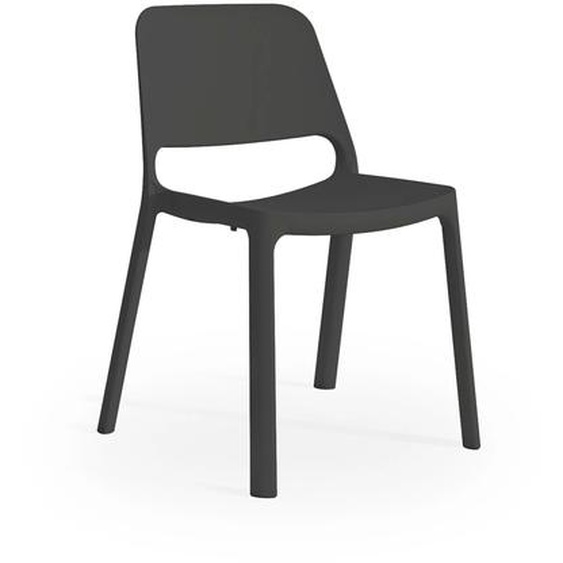 Chaise dintérieur / extérieur Nuke en polypropylène recyclé - Anthracite