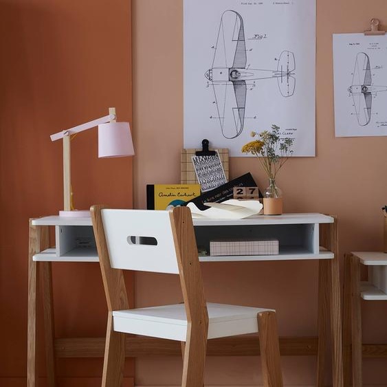 Chaise enfant, assise H 45 cm ARCHITEKT blanc/bois