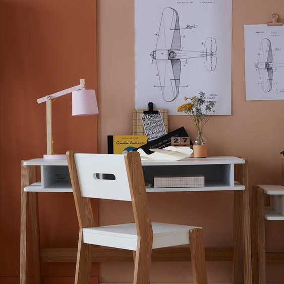 Chaise enfant, assise H 45 cm LIGNE ARCHITEKT blanc/bois