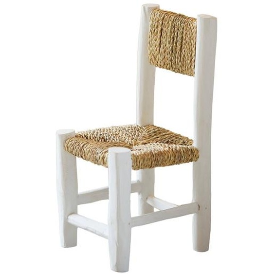 Chaise Enfant Bois Blanc Et Doum Blanc