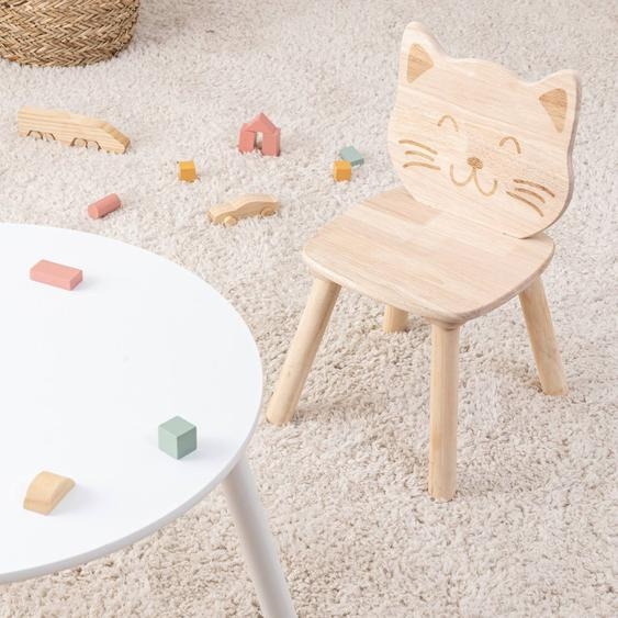 Chaise Enfant Chat En Bois - Pia Marron