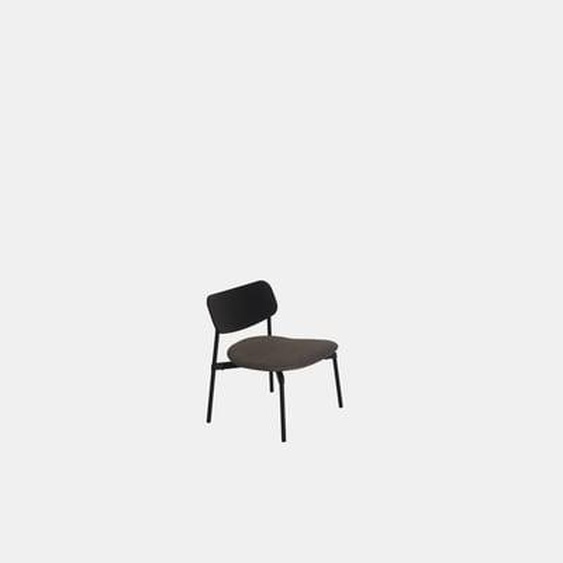 Chaise Fromme Wood Lounge rembourrée - Tissu