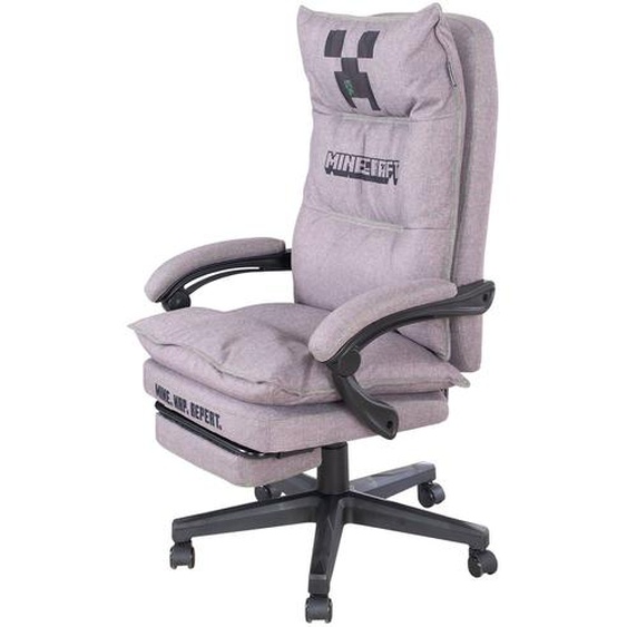 Chaise Gaming Minecraft – Rotation 360°, Hauteur Ajustable & Confort Ergonomique Gris Et Noir