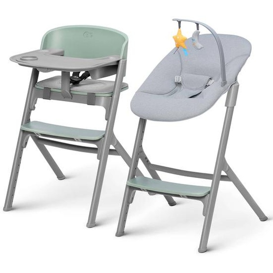 Chaise Haute 3 En 1 Avec Réglage De Hauteur Et Transat Vert