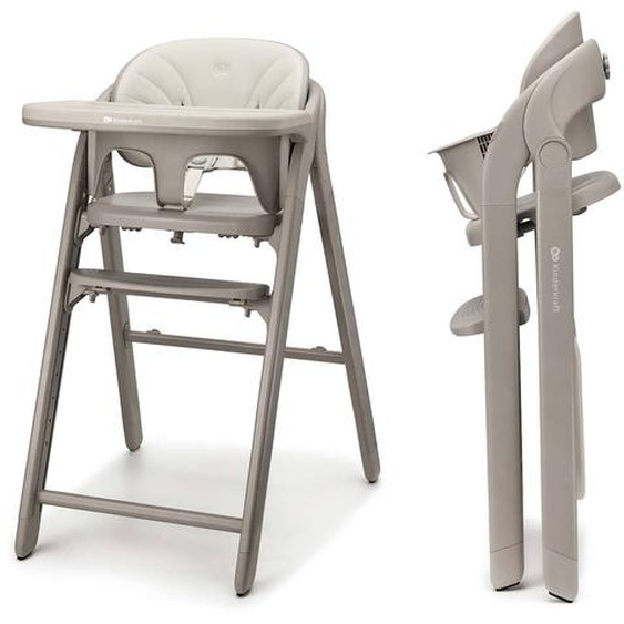 Chaise Haute 3-en-1 Tino, Pliable Avec Plateau Et Harnais 5 Points, Réglable, Facile À Nettoyer, Compacte, Évolutive Beige