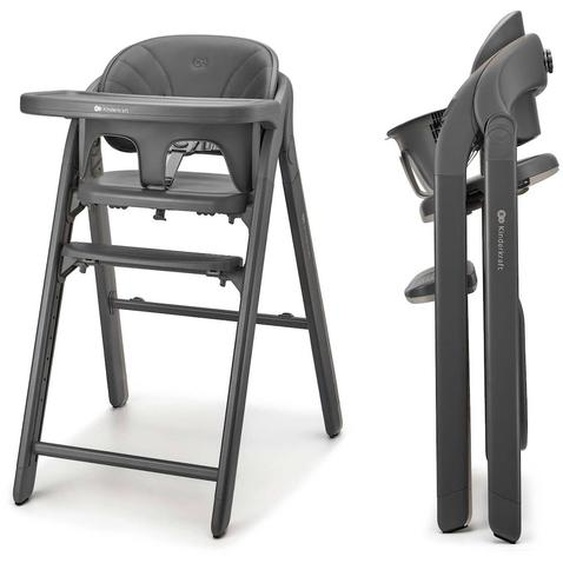 Chaise Haute 3-en-1 Tino, Pliable Avec Plateau Et Harnais 5 Points, Réglable, Facile À Nettoyer, Compacte, Évolutive Grey