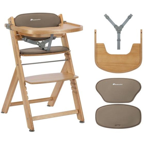 Chaise Haute Bébé En Bois Avec Coussin Timba Natural (wood)