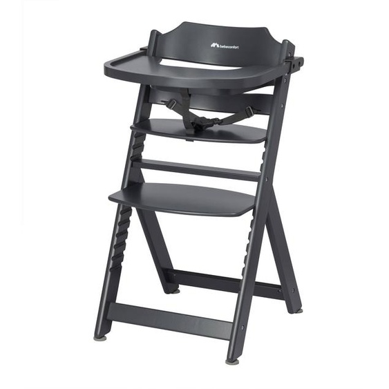 Chaise Haute Bébé En Bois Avec Tablette Timba Graphite