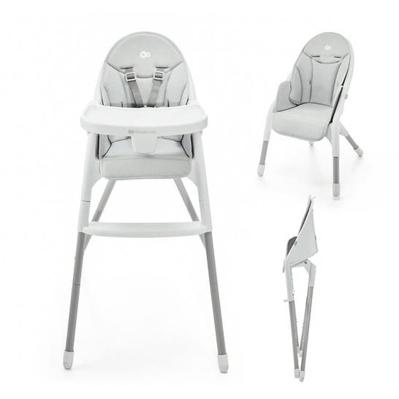 Chaise Haute Bebe Pliante Avec Ceinture 5 Points Grey