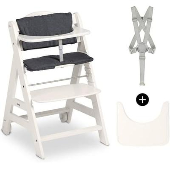 Chaise haute Beta+ blanc complète