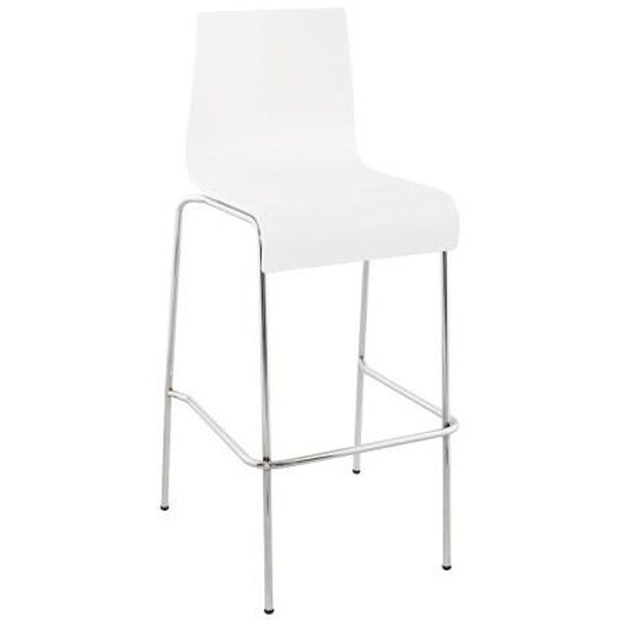 Chaise haute de bar moderne - Lino - Blanc