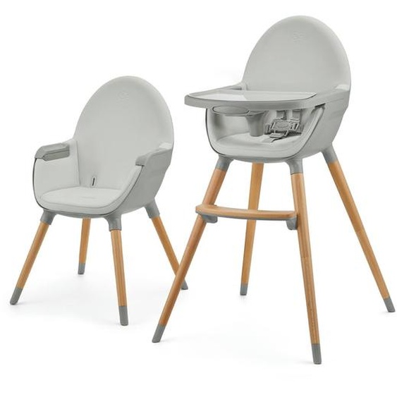 Chaise Haute Évolutive 2en1 Fini 2 , Fauteuil Enfant, Chaise Bébé Enfant, Réglable, Design Universel Gris