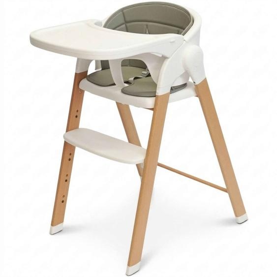 Chaise Haute Évolutive Bébé En Bois Grow With Me Blanc