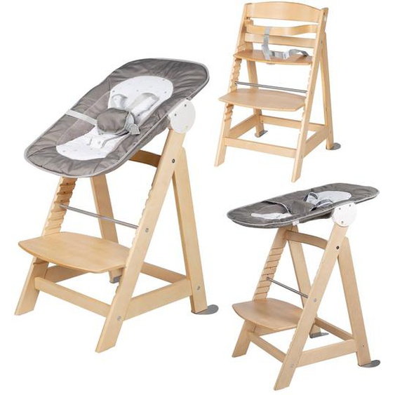 Chaise Haute Évolutive Born Up Avec Transat Inclinable Sternenzauber Naturel - Petites Étoiles
