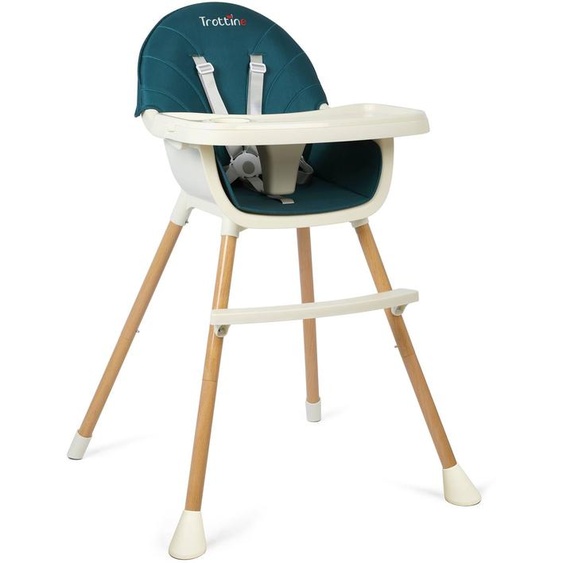 Chaise Haute Évolutive Design Esprit Bois Lorentz Cobalt