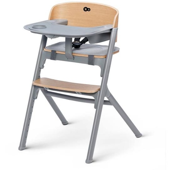 Chaise Haute Évolutive Kinderkraft Livy 3 En 1 Avec Assise Réglable, Repose-pieds Ajustable Et Charge Jusqu’à 110 Kg Gris