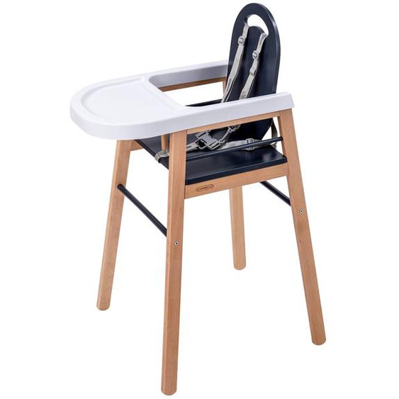 Chaise Haute Fixe Lili Hybride Bois Et Anthracite