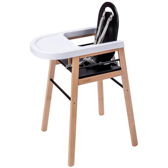 Chaise Haute Fixe Lili Hybride Bois Et Noir