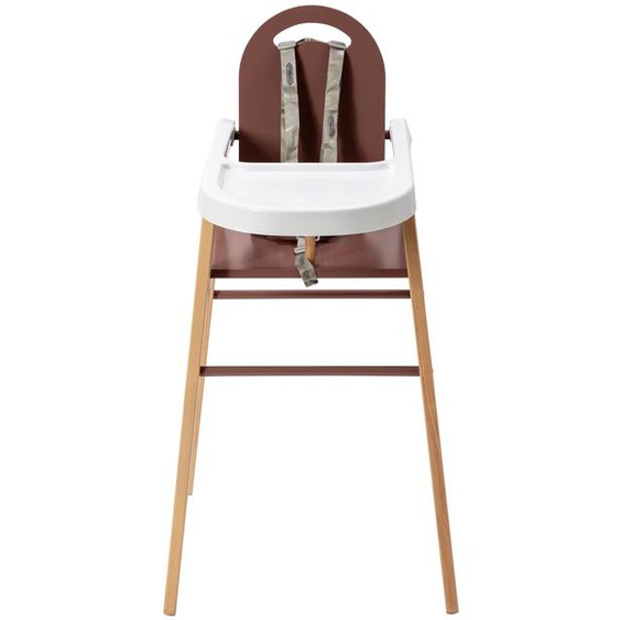 Chaise Haute Fixe Lili Hybride Bois Et Vieux Rose