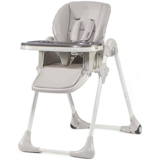 Chaise Haute Pliable Yummy Avec Dossier Réglable 3 Positions, Hauteur Réglable Et Harnais 5 Points Gris