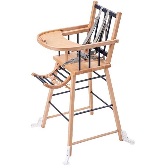 Chaise Haute Traditionnelle André Fixe Hybride Bois Et Anthracite