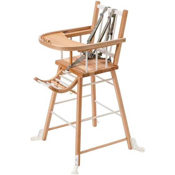 Chaise Haute Traditionnelle André Fixe Hybride Bois Et Blanc