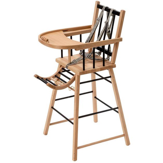 Chaise Haute Traditionnelle André Fixe Hybride Bois Et Noir