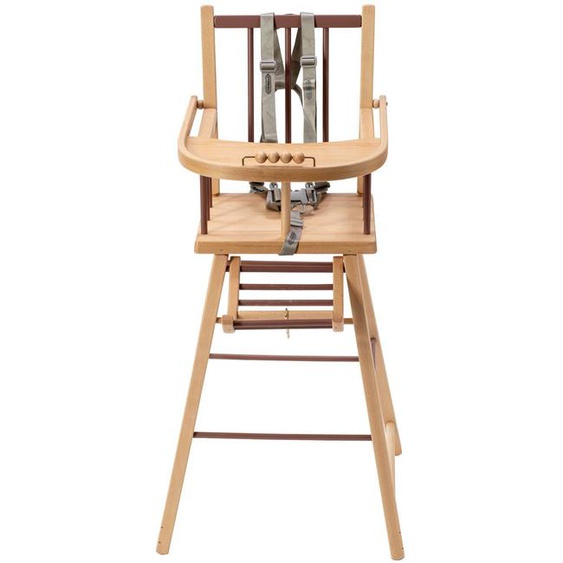 Chaise Haute Traditionnelle André Fixe Hybride Bois Et Vieux Rose