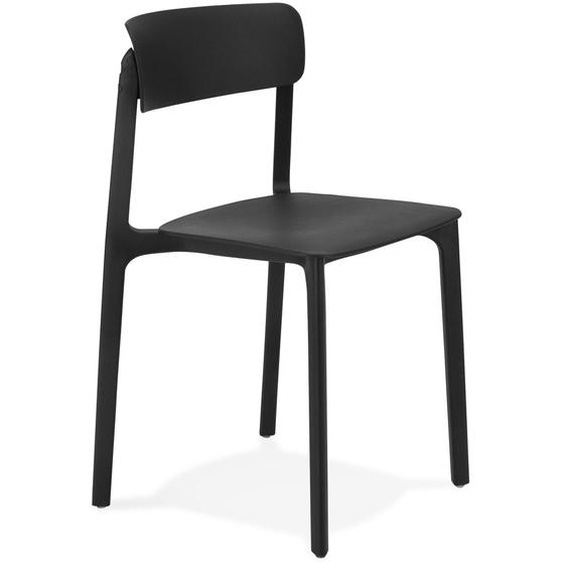 Chaise intérieur / extérieur TROPICAL en matière plastique noire