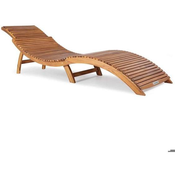 Chaise Longue Bois Acacia - Transat Ajustable Pliable - Certifié FSC - Modèle Ergonomique - Jardin Terasse