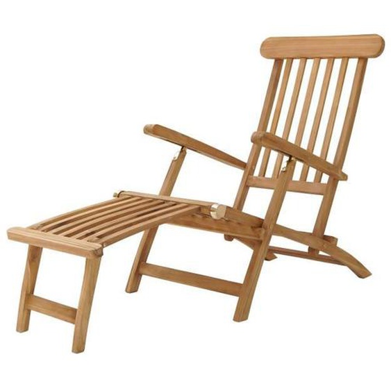 Chaise Longue en Bois Teck pour Jardin - AXI Costa - Dossier Réglable en 4 Positions