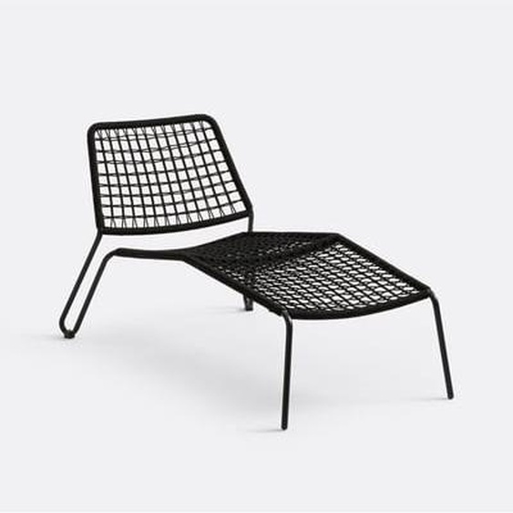 Chaise longue métal acier et corde tressée, Masix