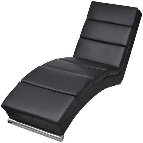 Chaise longue Noir Similicuir