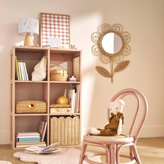 Chaise maternelle en rotin POÉSIE rose