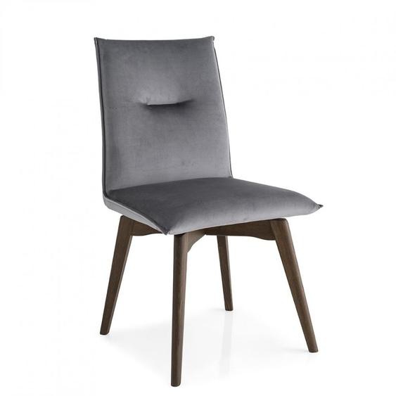 Chaise MAYA structure bois assise gris cendre