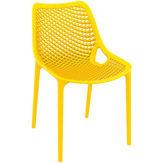 Chaise moderne BLOW jaune en matière plastique