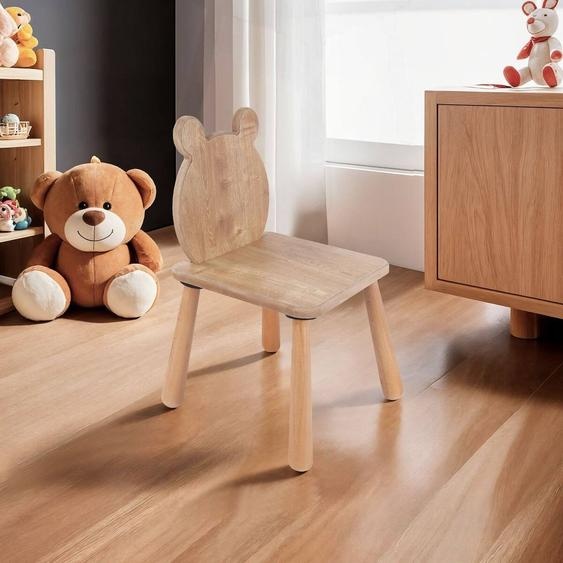 Chaise Pour Enfant Dossier Ourson - Mael Beige
