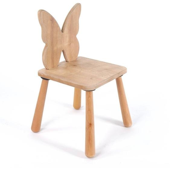 Chaise Pour Enfant Dossier Papillon - Mael Chêne