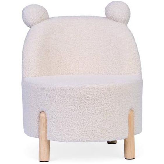 Chaise Pour Enfants Tissu Teddy Blanc