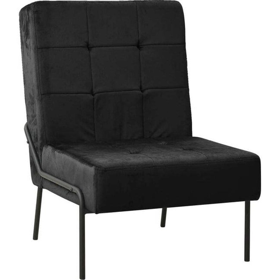 Chaise de relaxation 65x79x87 cm Noir Velours