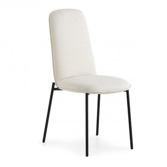 Chaise  RILEY structure métal assise beige