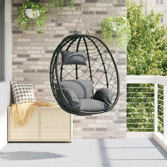 Chaise suspendue Anthracite 91,5 x 60 x 110 cm polyrotin