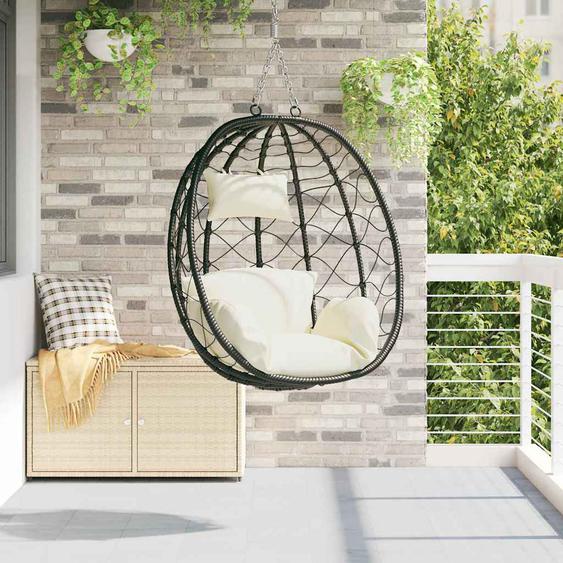 Chaise suspendue Blanc crème 91,5 x 60 x 110 cm polyrotin