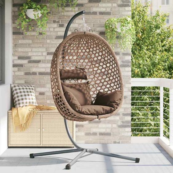 Chaise suspendue Café 104 x 100 x 191 cm polyrotin