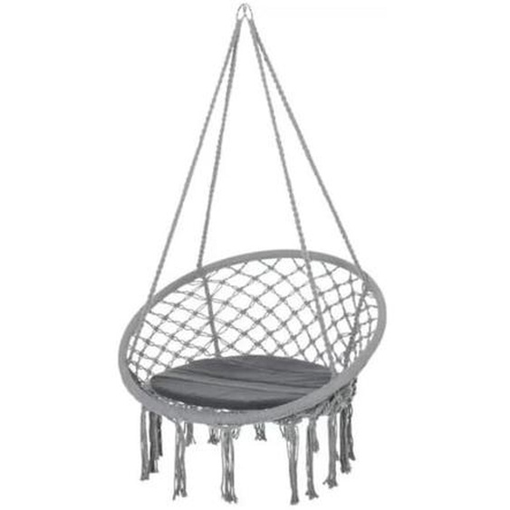 Chaise suspendue gris chaise balançoire résistant 120 kg avec kit daccroche