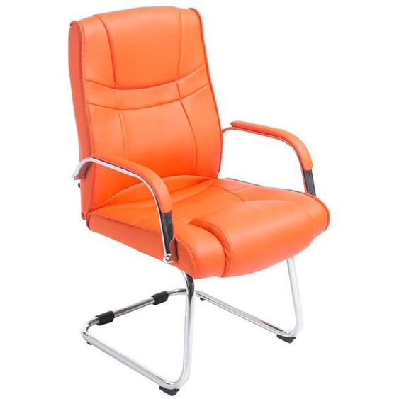 Chaise visiteur Attila CLP avec structure métallique,orange